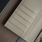 Marine Blue x Light Beige long wallet