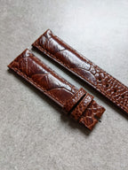 Ostrich Shin Watch Strap - Cognac