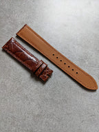 Ostrich Shin Watch Strap - Cognac