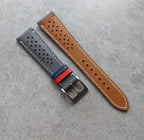 Epsom Calfskin Watch Strap - Seagull Grey Rally With R&N Contrast Keepers