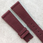 Nubuck Leather Watch Strap - Claret