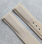 Omega-Style Deployant Sailcloth Watch Strap - Sandstone