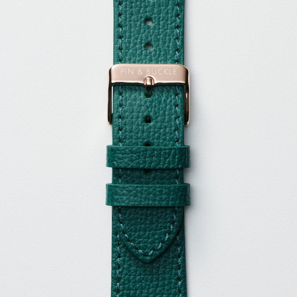 Epsom Leather Apple Watch Band - Forest Green