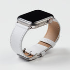 Epsom Leather Apple Watch Band - Ivory White