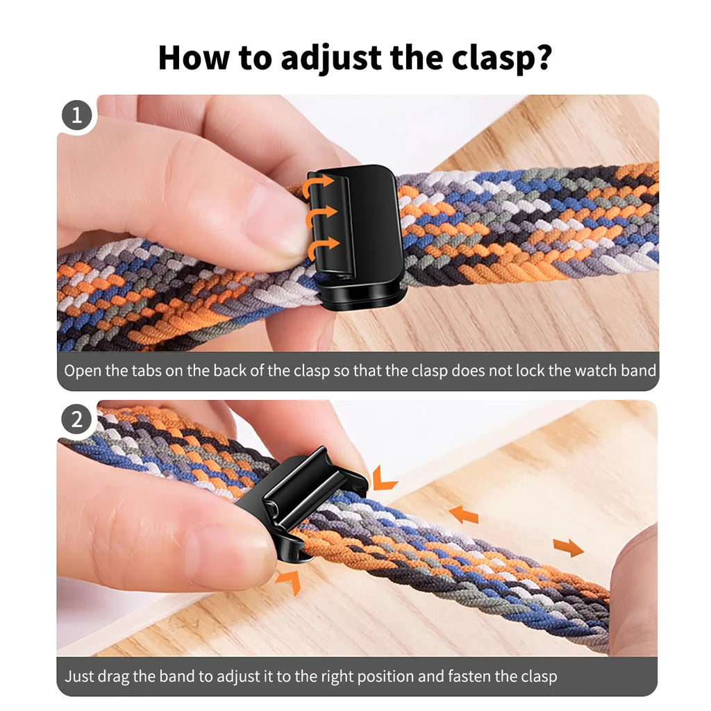 Magnetic Nylon Braided sport Bracelet Correa Galaxy Watch 7 Ultra Band