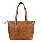Classic Cognac Leather Tote Bag