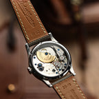 Hand-Stitched Textured Italian Leather Watch Strap - Alpine Earth