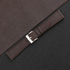 Dark Brown Epsom Leather Watch Strap, Dark Brown Epsom Leather Handmade Watch Strap, Epsom Strap Watch 16mm 18mm 19mm 20mm 21mm