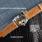 Black Epsom Leather Watch Strap, Black Epsom Leather Handmade Watch Strap, Epsom Strap Watch 16mm 18mm 19mm 20mm 21mm