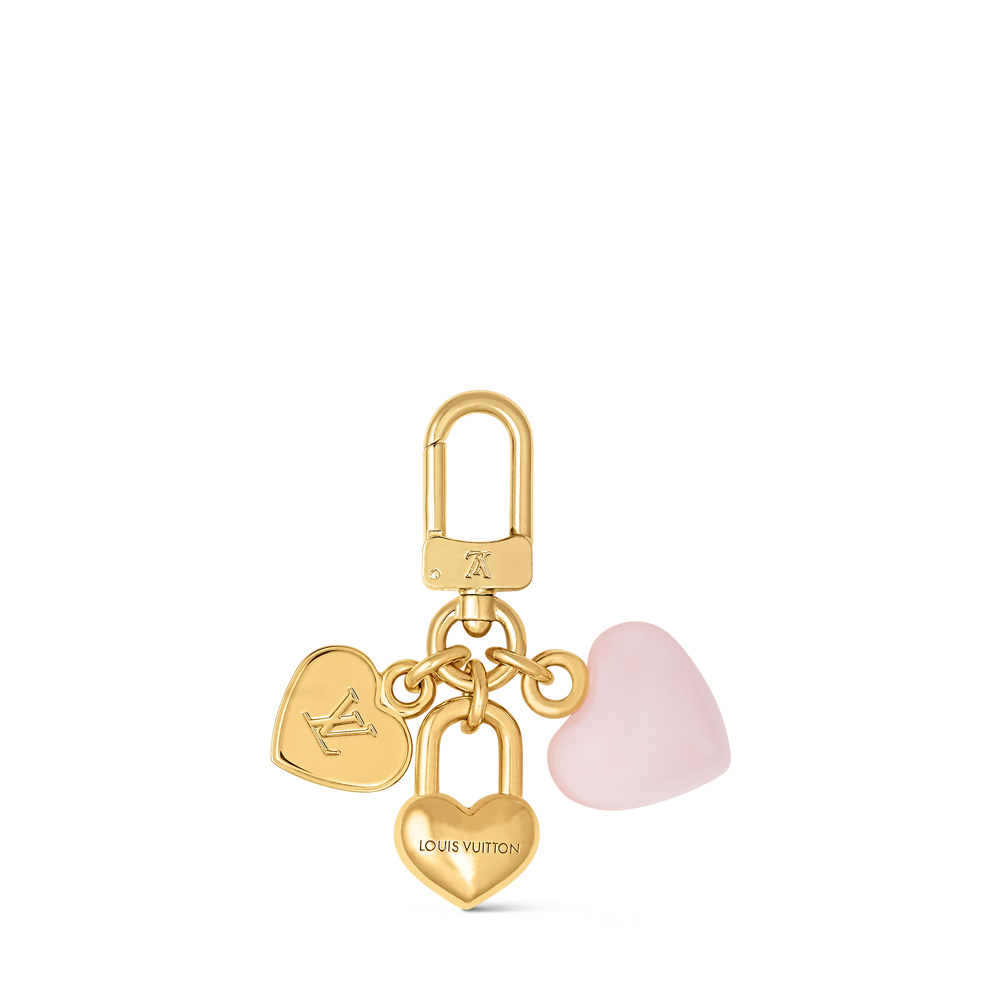 Micro Charms LV Heart Key Holder