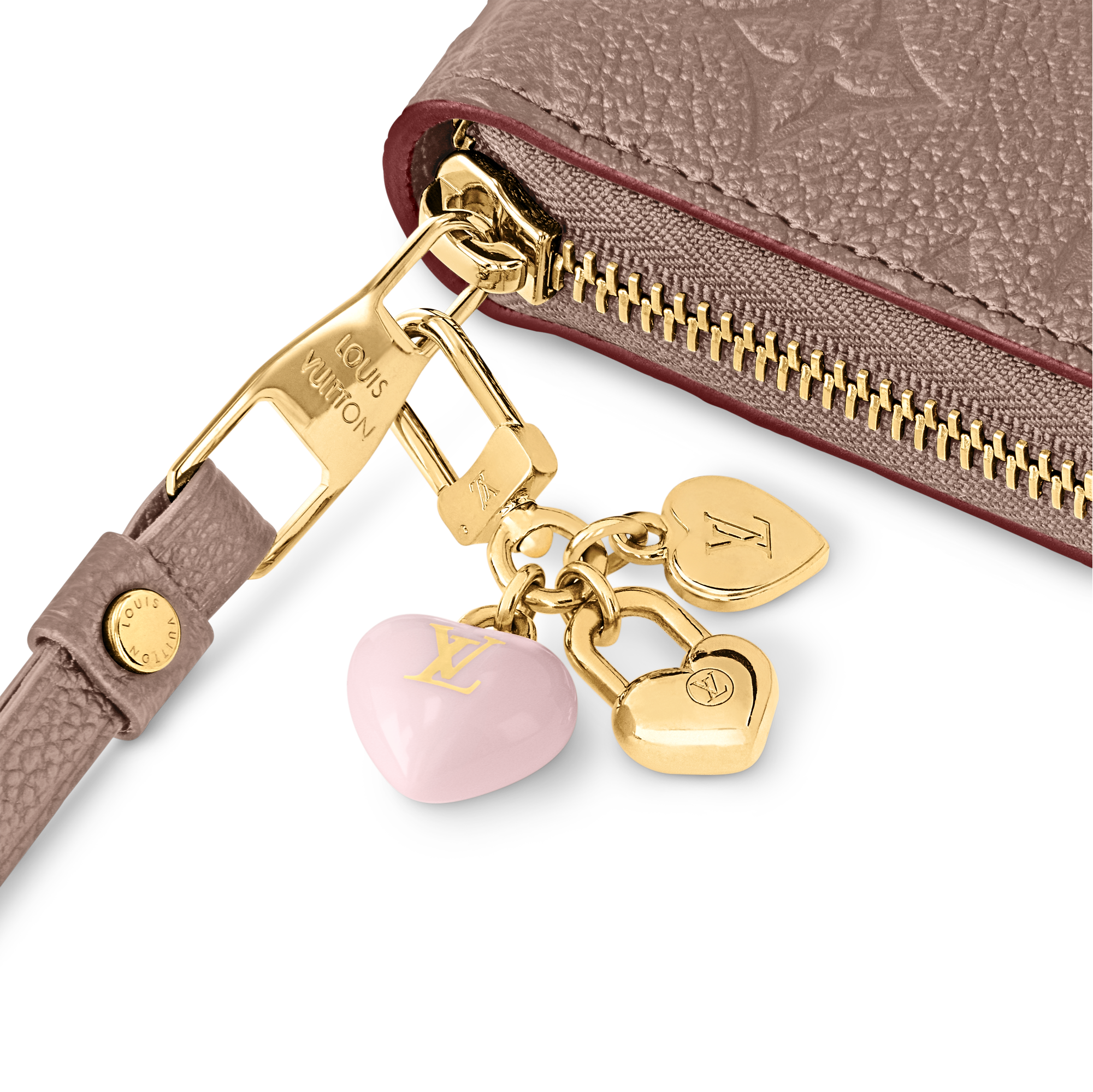 Micro Charms LV Heart Key Holder