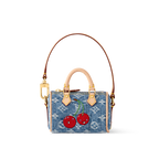 LV x TM Micro Speedy Denim Cerise Bag Charm
