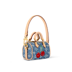 LV x TM Micro Speedy Denim Cerise Bag Charm