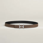 Mors H belt buckle & Reversible leather strap 24 mm
