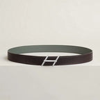 Swing belt buckle & Reversible leather strap 32 mm