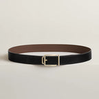 Volte-face reversible belt buckle & Reversible leather strap 32 mm