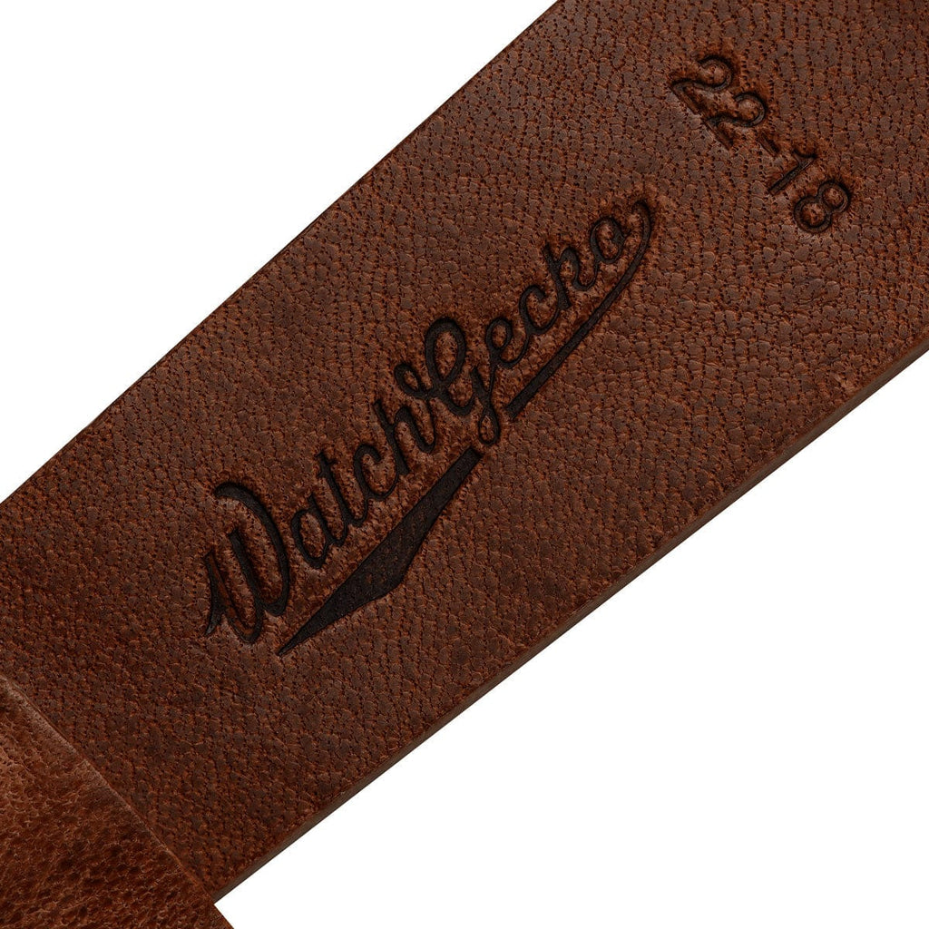 Simple Handmade Italian Leather Watch Strap - Reddish Brown