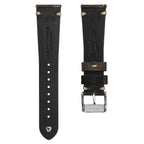 Simple Handmade Distressed Leather Watch Strap - Brown